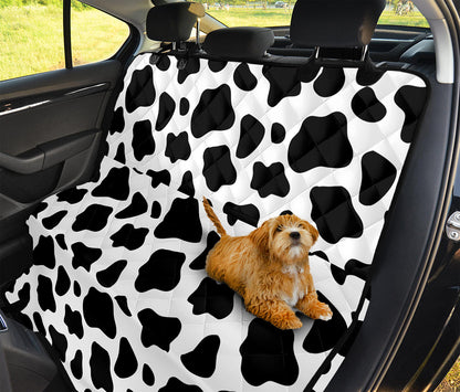 Black And White Cow Print Pet Car Back Seat Cover