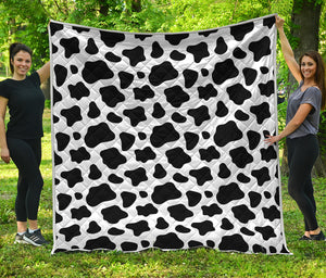 Black And White Cow Print Quilt