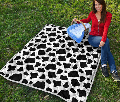 Black And White Cow Print Quilt