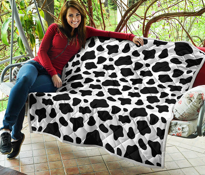 Black And White Cow Print Quilt