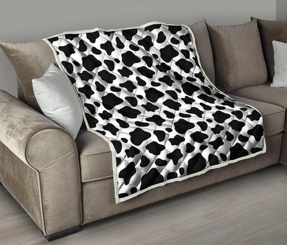 Black And White Cow Print Quilt