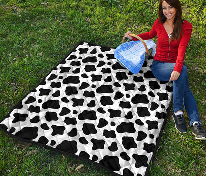 Black And White Cow Print Quilt