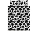 Black And White Cow Print Quilt Bed Set