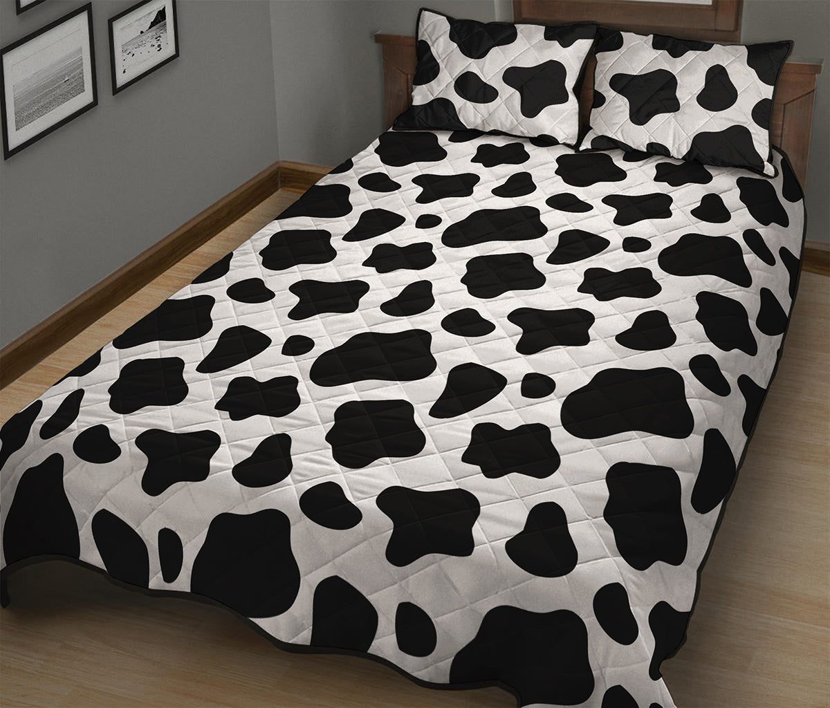Black and White Cow Pattern Print Duv...