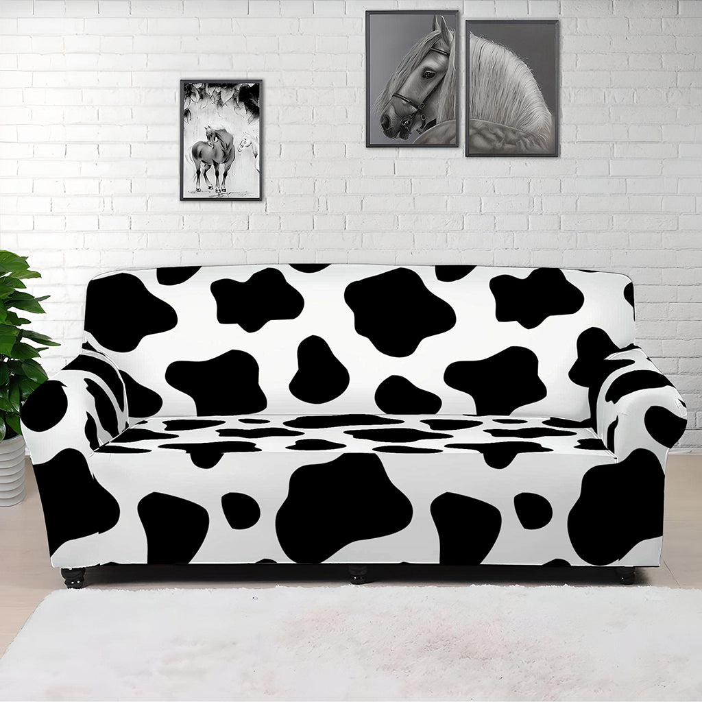 Black And White Cow Print Sofa Cover