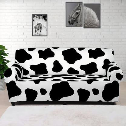 Black And White Cow Print Sofa Cover