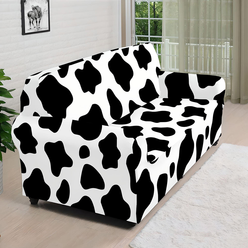 Black And White Cow Print Sofa Cover