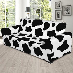 Black And White Cow Print Sofa Slipcover