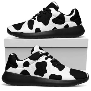 Black And White Cow Print Sport Shoes GearFrost