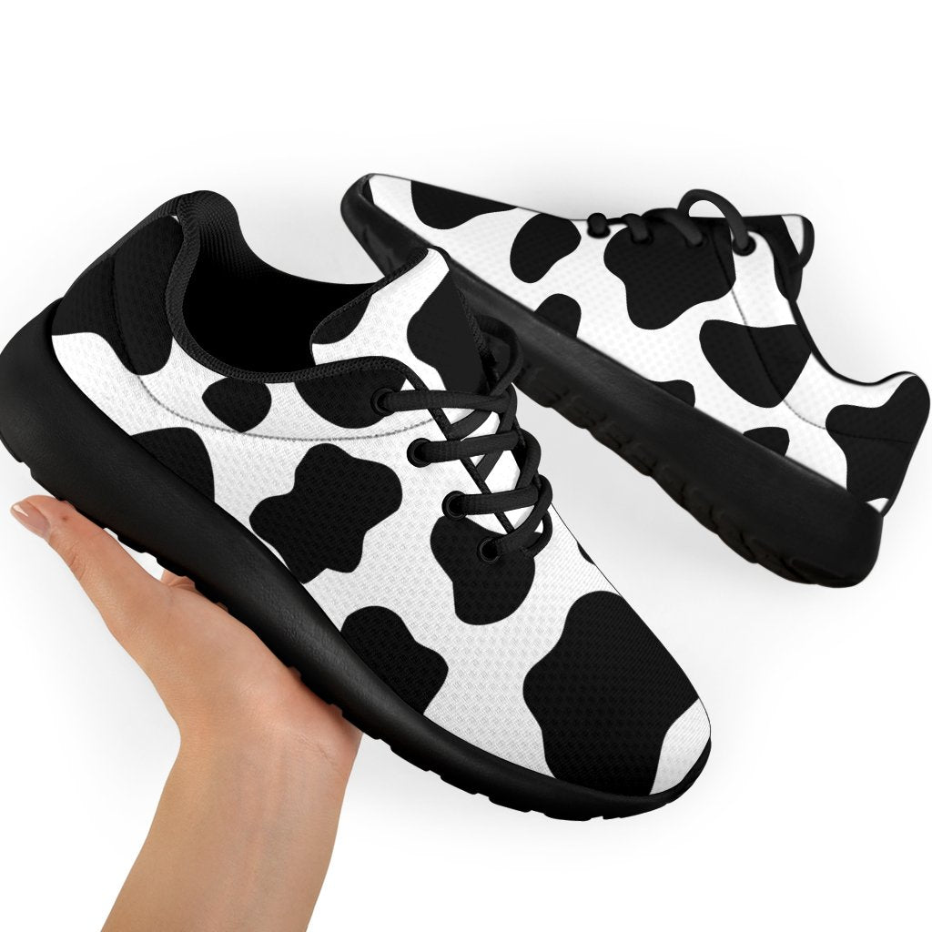 Black And White Cow Print Sport Shoes GearFrost