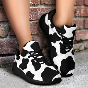 Black And White Cow Print Sport Shoes GearFrost