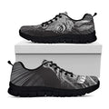Black And White Crazy Donkey Print Black Running Shoes