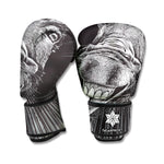 Black And White Crazy Donkey Print Boxing Gloves
