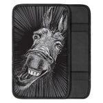 Black And White Crazy Donkey Print Car Center Console Cover
