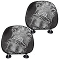 Black And White Crazy Donkey Print Car Headrest Covers