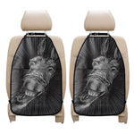 Black And White Crazy Donkey Print Car Seat Organizers