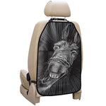Black And White Crazy Donkey Print Car Seat Organizers