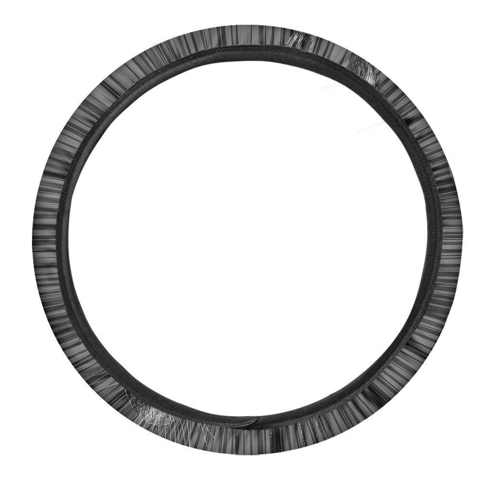 Black And White Crazy Donkey Print Car Steering Wheel Cover