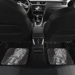 Black And White Crazy Donkey Print Front and Back Car Floor Mats