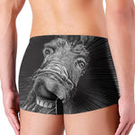 Black And White Crazy Donkey Print Men's Boxer Briefs