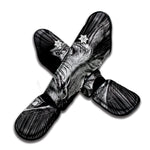 Black And White Crazy Donkey Print Muay Thai Shin Guard