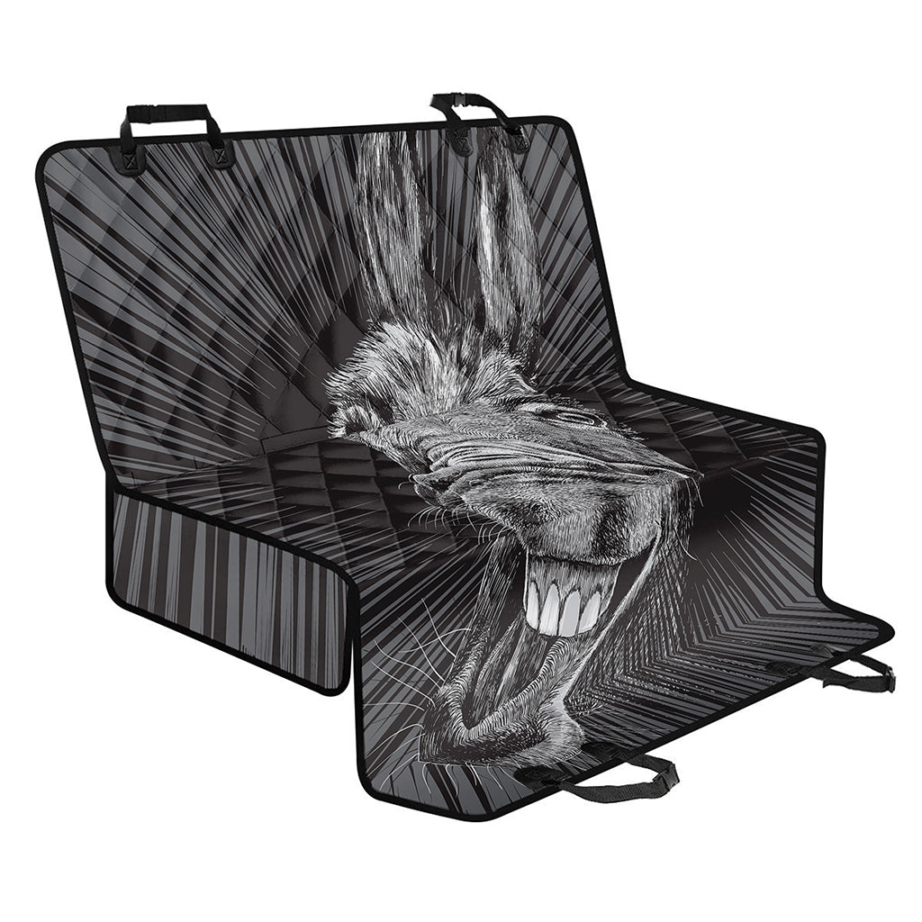 Black And White Crazy Donkey Print Pet Car Back Seat Cover