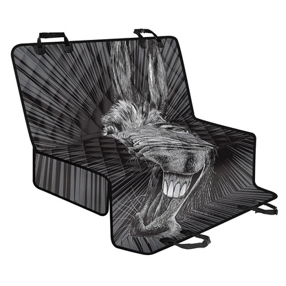 Black And White Crazy Donkey Print Pet Car Back Seat Cover