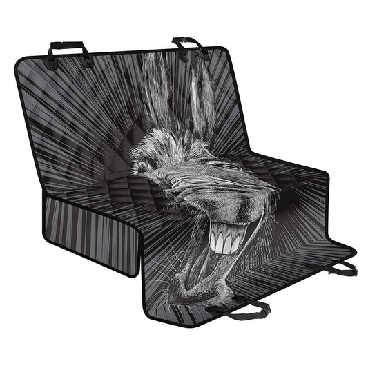 Black And White Crazy Donkey Print Pet Car Back Seat Cover