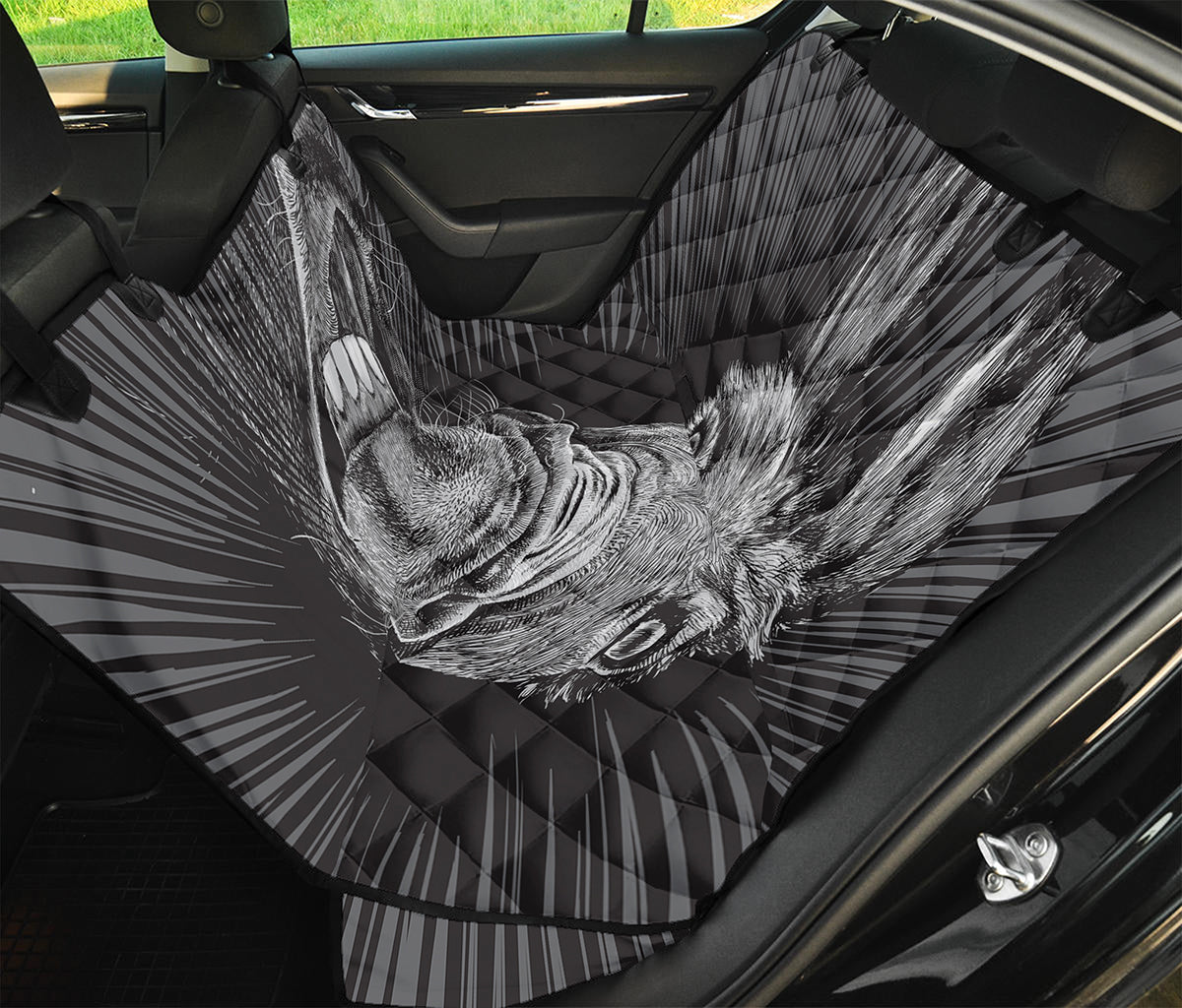 Black And White Crazy Donkey Print Pet Car Back Seat Cover