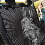 Black And White Crazy Donkey Print Pet Car Back Seat Cover