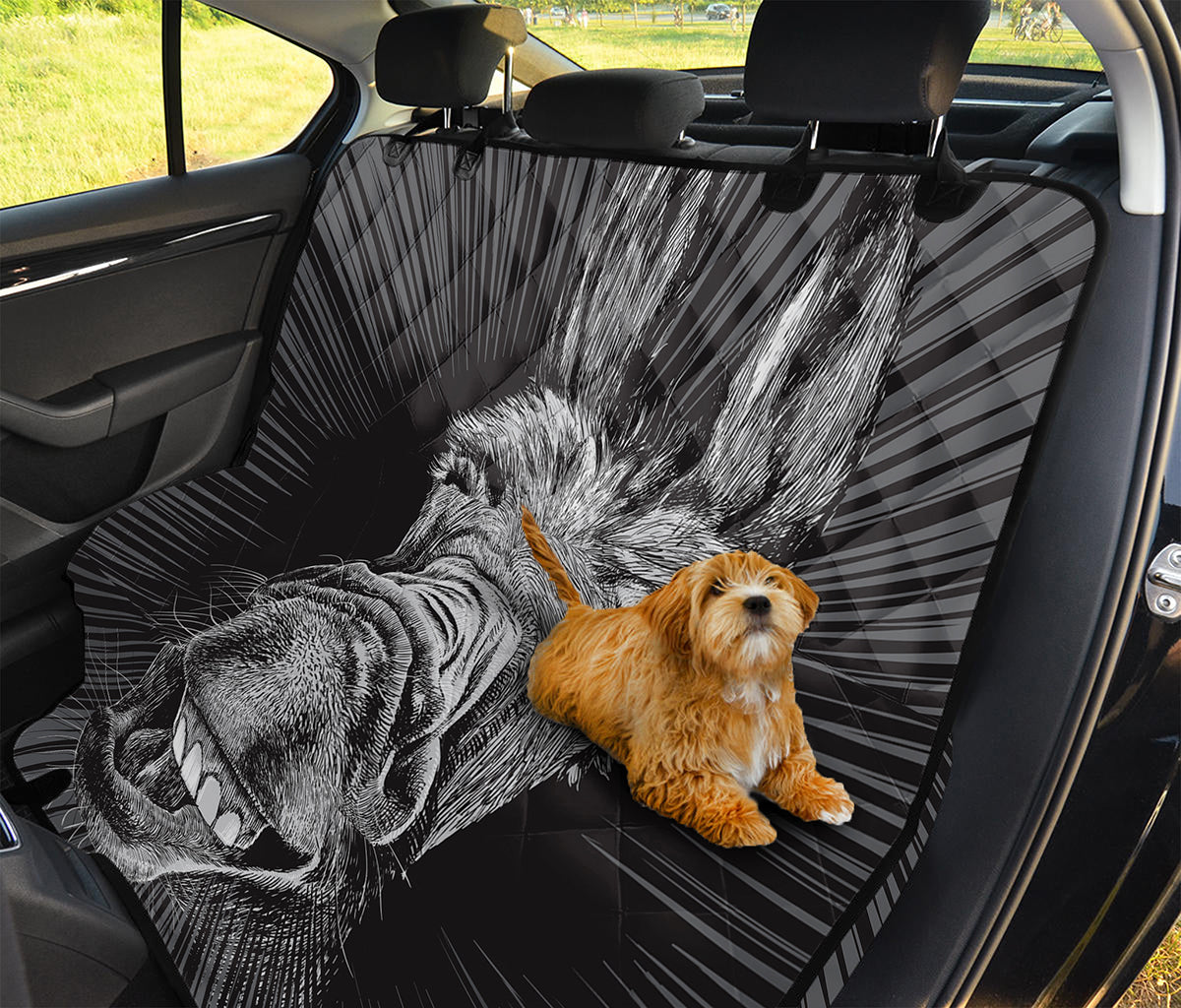 Black And White Crazy Donkey Print Pet Car Back Seat Cover