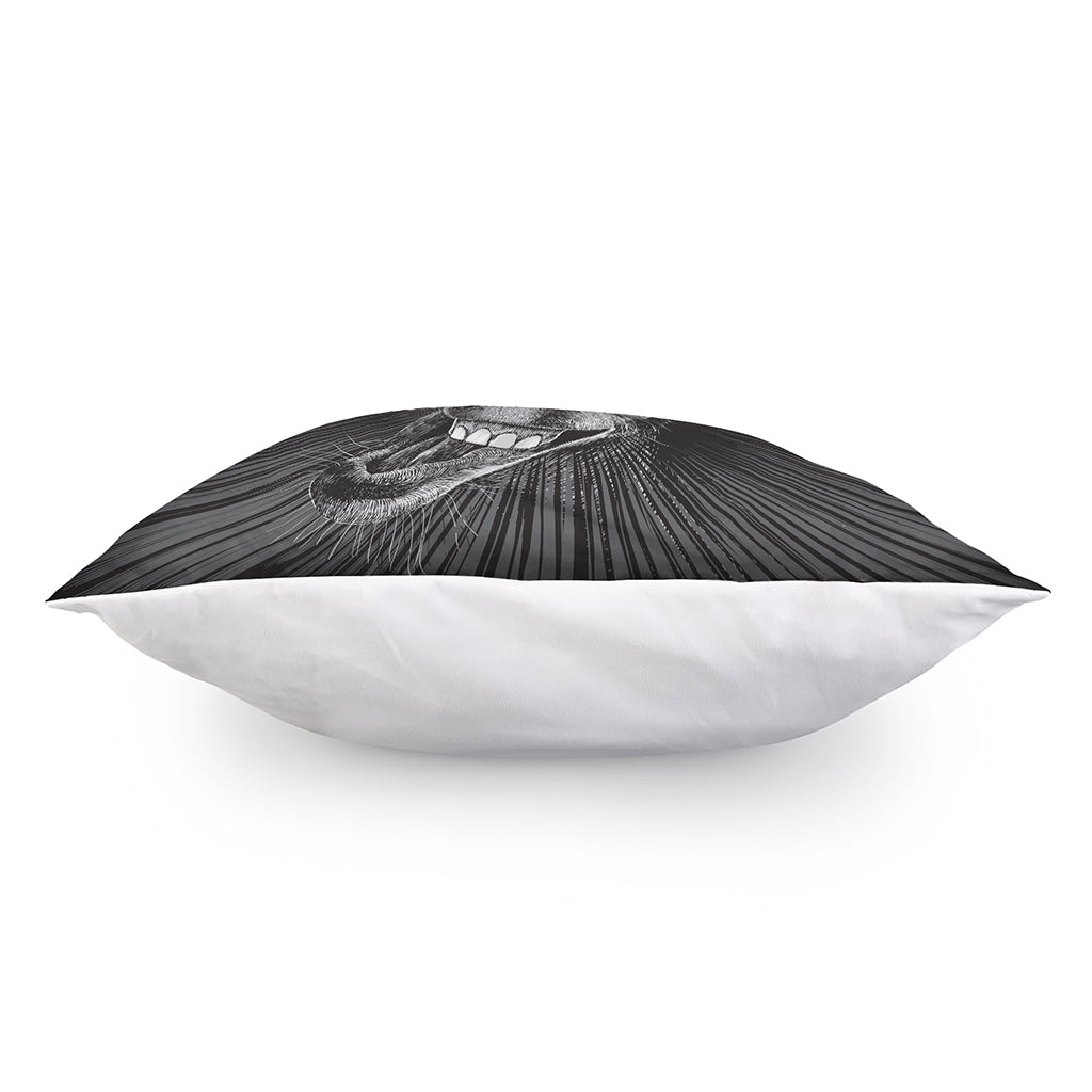 Black And White Crazy Donkey Print Pillow Cover