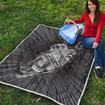 Black And White Crazy Donkey Print Quilt