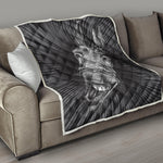 Black And White Crazy Donkey Print Quilt