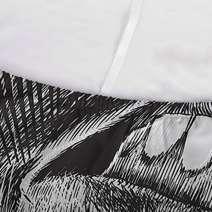 Black And White Crazy Donkey Print Sofa Cover