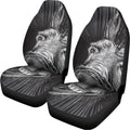 Black And White Crazy Donkey Print Universal Fit Car Seat Covers