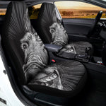 Black And White Crazy Donkey Print Universal Fit Car Seat Covers