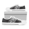 Black And White Crazy Donkey Print White Low Top Shoes