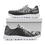 Black And White Crazy Donkey Print White Sneakers