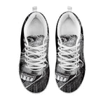 Black And White Crazy Donkey Print White Sneakers