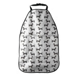 Black And White Dachshund Pattern Print Car Seat Organizers