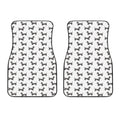 Black And White Dachshund Pattern Print Front Car Floor Mats