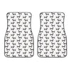 Black And White Dachshund Pattern Print Front Car Floor Mats