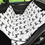 Black And White Dachshund Pattern Print Pet Car Back Seat Cover