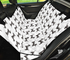 Black And White Dachshund Pattern Print Pet Car Back Seat Cover