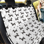 Black And White Dachshund Pattern Print Pet Car Back Seat Cover