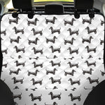 Black And White Dachshund Pattern Print Pet Car Back Seat Cover