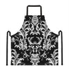 Black And White Damask Pattern Print Apron