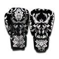Black And White Damask Pattern Print Boxing Gloves