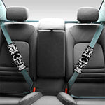 Black And White Damask Pattern Print Car Seat Belt Covers